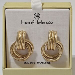 House of Harlow 1960 Gold Earrings